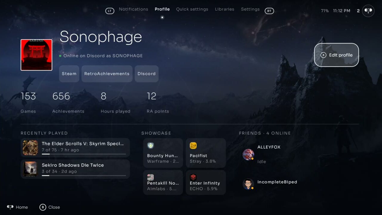Your profile